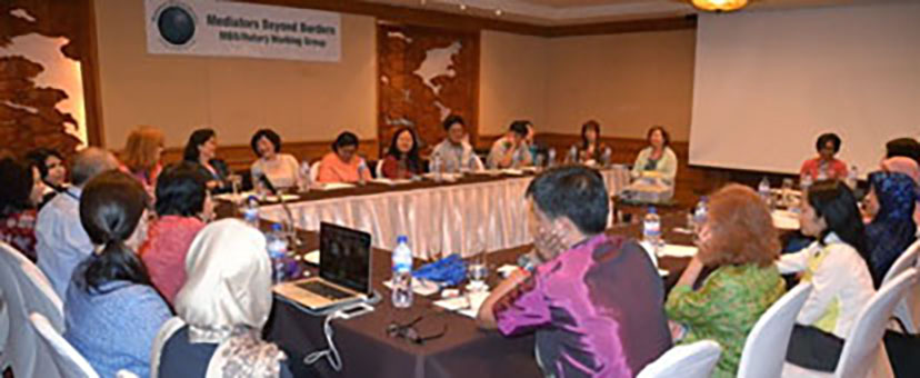 Women of various nationalities in a conference Women of various nationalities in a conference