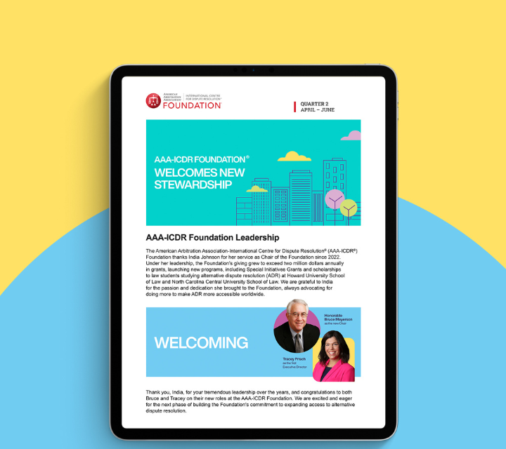 AAA-ICDR Foundation Q2 Newsletter