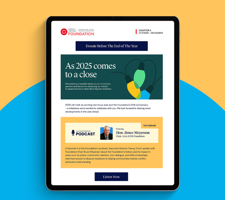 AAA-ICDR Foundation Q4 Update