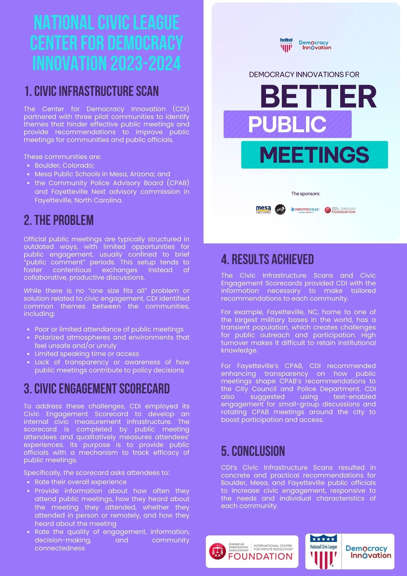 National Civic League General Case Study Infographic